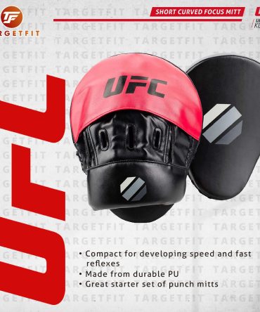 UFC Curved Focus Mitt Black Red Short